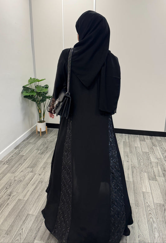 Lace Drape Abaya