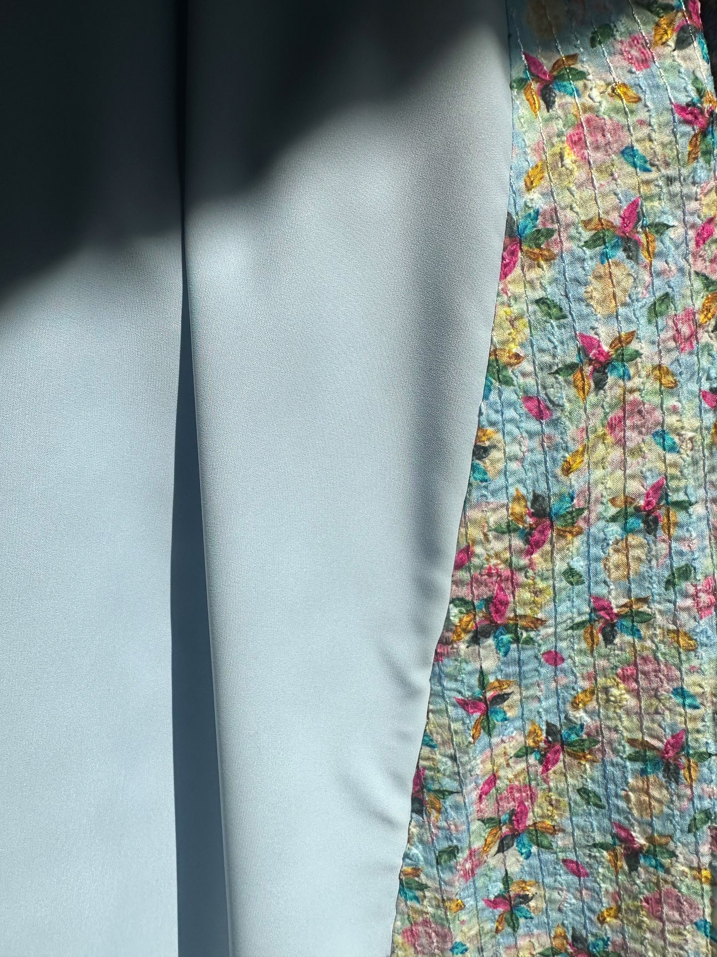 Floral Sky Abaya with Coordinated Scarf