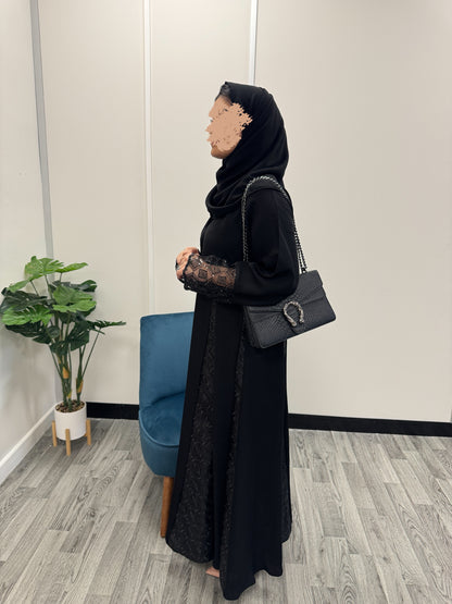 Lace Drape Abaya