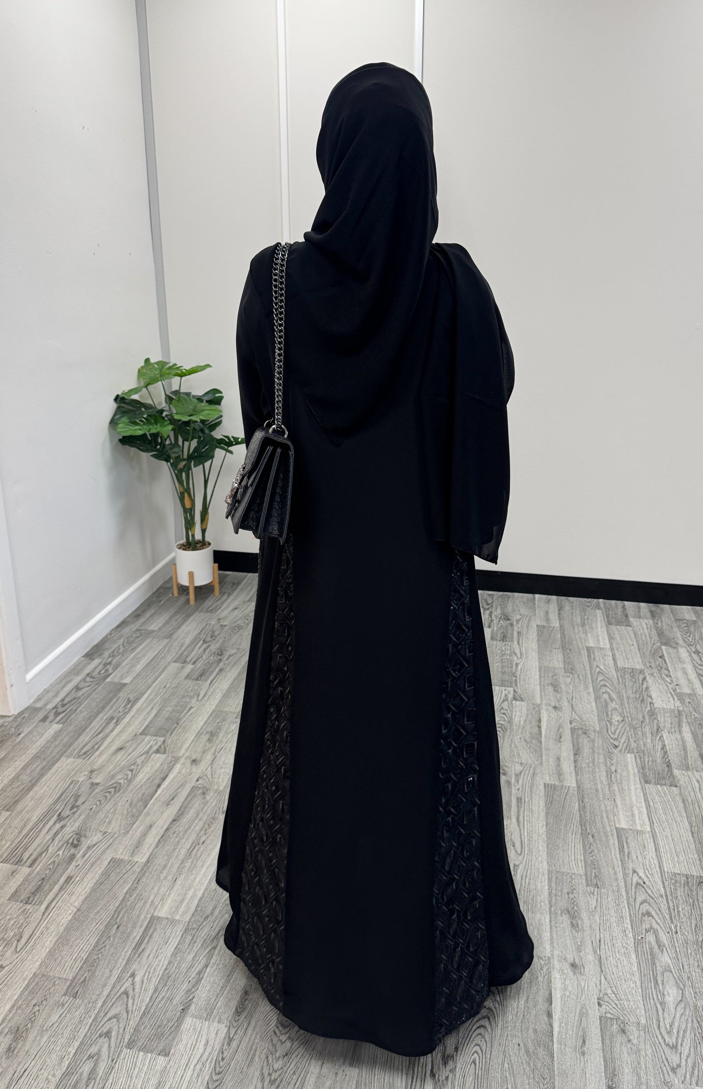Lace Drape Abaya