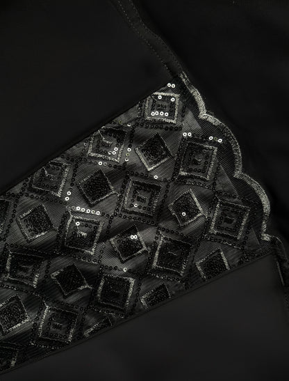 Lace Drape Abaya