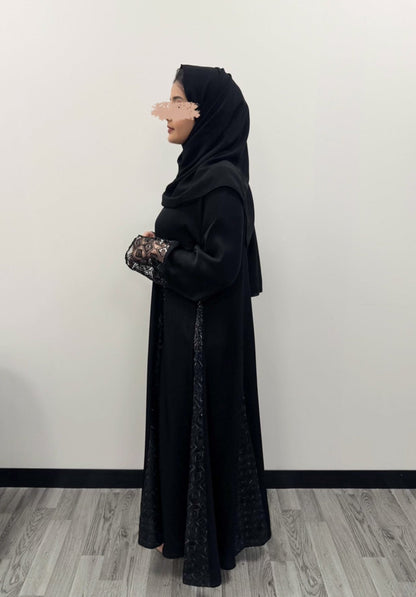 Lace Drape Abaya