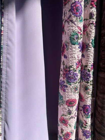 Lavender Bloom Abaya with Coordinated Scarf